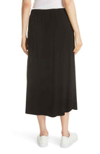 Load image into Gallery viewer, Eileen Fisher Jersey Drawstring Elastic Waist Knee Length Black Skirt - XS - Luxe Fashion Finds