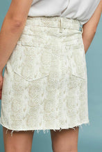 Load image into Gallery viewer, Paige Jamine Mini Skirt, Raw Hem White Denim, Sonoran Snake Print - Luxe Fashion Finds