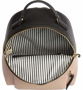 Kate Spade Jackson Street Keleigh Small Pebbled Leather Beige/Black Backpack. - Luxe Fashion Finds