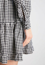 Load image into Gallery viewer, Anthropologie Women&#39;s Gingham Tiered Cotton Ruffle A-Line Long Sleeve Dress -S - Luxe Fashion Finds