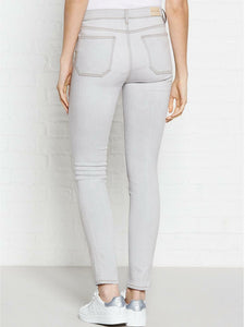 MIH Denim Bridge High Rise Super Skinny Medium Stretch Faded Gray Women's Jeans - Luxe Fashion Finds