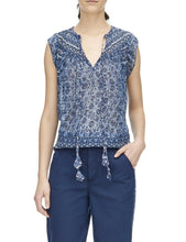 Load image into Gallery viewer, Rebecca Taylor Women&#39;s Top - Tangier Silk Cotton Paisley Sleeveless V-Neck - Luxe Fashion Finds