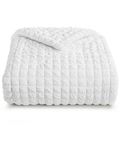 Martha Stewart Whim Collection Seersucker 2-PC White Cotton Comforter Twin Set - Luxe Fashion Finds