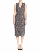 Load image into Gallery viewer, Alice + Olivia Carissa V-Neck Faux Wrap Sleeveless Sheath Gray Dress - 10 - Luxe Fashion Finds