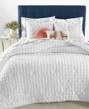 Load image into Gallery viewer, Martha Stewart Whim Collection Seersucker 2-PC White Cotton Comforter Twin Set - Luxe Fashion Finds