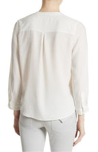 Load image into Gallery viewer, Joie Women&#39;s Bertine Silk Corset Lace Up V-Neck 3/4 Sleeve Off-White Blouse. - Luxe Fashion Finds