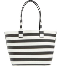 Load image into Gallery viewer, Kate Spade Jones Street Reversible Small Posey Leather Striped Open Top Tote Bag - Luxe Fashion Finds