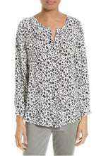 Load image into Gallery viewer, Joie Women's  Purine Silk V Neck Heart Print White Black Long Sleeve Blouse - Luxe Fashion Finds