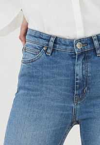 Mih Jeans Bridge High Rise Stonewash Skinny Ankle Crop Blue Jeans, Chip - 24 - Luxe Fashion Finds