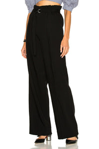 Phillip Lim 3.1 High Waist Wide Leg Black Paperbag Women's Pants W/O Belt – 6 - Luxe Fashion Finds