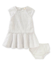 Load image into Gallery viewer, Kate Spade Babies Drop Waist White Lace Crochet Dress &amp; Bloomer Set - 12M - Luxe Fashion Finds