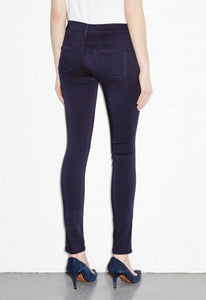 MiH Jeans Bonn Super Skinny Mid Rise Sateen-Finish Jeans -Neo Dark Navy 24 - Luxe Fashion Finds