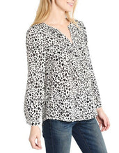 Load image into Gallery viewer, Joie Women's  Purine Silk V Neck Heart Print White Black Long Sleeve Blouse - Luxe Fashion Finds