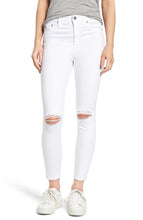 Load image into Gallery viewer, AG Women&#39;s Mila High-Rise Distressed Ankle Crop Skinny White Jeans