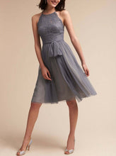 Load image into Gallery viewer, Anthropologie BHLDN Dress Womens 16 Silver Sleeveless A-LIne Tulle Skirt Party
