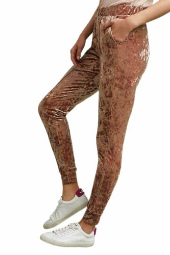 Anthropologie Blushed PInk Velvet Women's Legging Jogger Pants - Small
