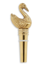 Load image into Gallery viewer, Anthropologie Metal Bottle Stopper - Gold Elegant Swan Decorative Wine Saver