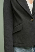 Load image into Gallery viewer, Anthropologie Jacket Womens 14 Gray Crop Blazer Cartonnier Tomboy - 14