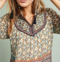 Load image into Gallery viewer, Anthropologie Top Womens Large V-Neck Long Sleeve Chiffon Paisley Blouse