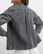 Load image into Gallery viewer, Anthropologie Women’s Dear John Denim Straight Cut Gray Denim Shirt Jacket