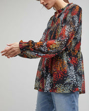 Load image into Gallery viewer, Anthropologie Women's Floral Smocked Peplum Hem Balloon Sleeve Chiffon Top XS - Luxe Fashion Finds