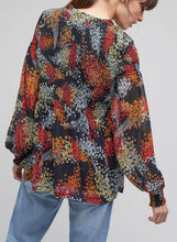 Load image into Gallery viewer, Anthropologie Women's Floral Smocked Peplum Hem Balloon Sleeve Chiffon Top XS - Luxe Fashion Finds