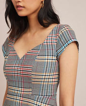 Load image into Gallery viewer, Anthropologie Women's Short Sleeve Blue Plaid A-Line Fit &amp; Flare Dress - 14 - Luxe Fashion Finds