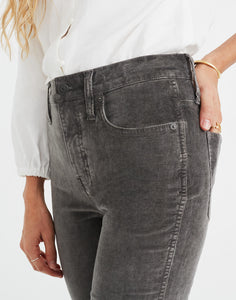 Madewell Women's 10" High-Rise Corduroy Skinny Stretch Jeans, Grey - Luxe Fashion Finds