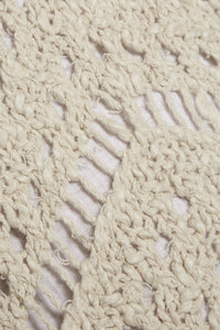 LINE Women's Sasha Sleeveless Crochet Cotton V-Neck Open-Knit Beige Tank Top - Luxe Fashion Finds