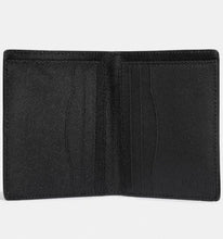 Load image into Gallery viewer, Coach Men’s Billfold Slim Bifold Compact Wallet, Black Grain Leather #66833 Boxed