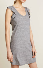 Load image into Gallery viewer, Current Elliott Dress Womens Large Gray Scoop Neck Ruffle Cadence Jersey Mini