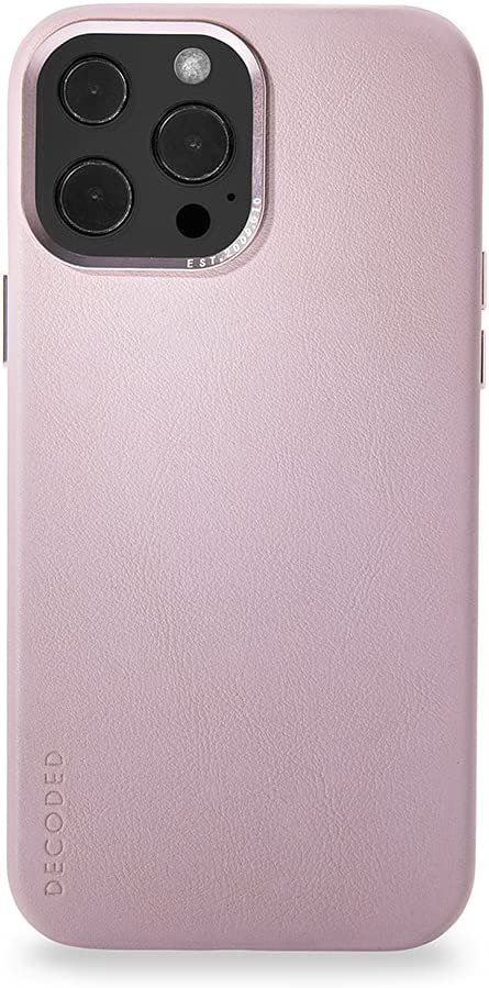 Decoded iPhone 13 PRO Case Pink MagSafe Leather ECCO Bumper Protective