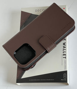 Decoded iPhone 13 PRO Leather Case Brown Card Wallet MagSafe Detachable