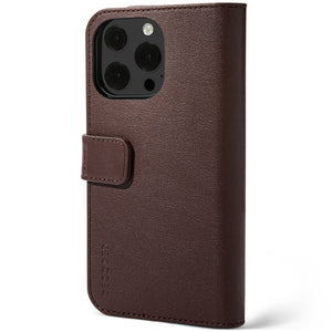 Decoded iPhone 13 PRO Brown Leather Folio Case Card Wallet MagSafe Detachable