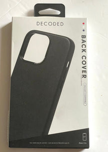 Decoded iPhone 13 PRO Case Black Leather MagSafe ECCO Bumper Protective