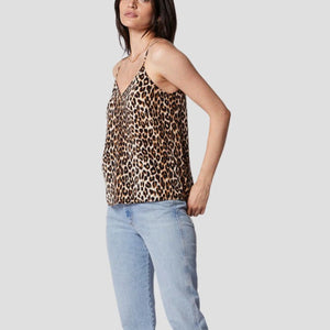 Equipment Camisole Top Silk Womens Leopard Print Sleeveless Layla V-Neck