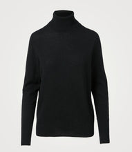 Load image into Gallery viewer, Equipment Womens Delafine Turtleneck Cashmere Long Sleeve Black Sweater XL