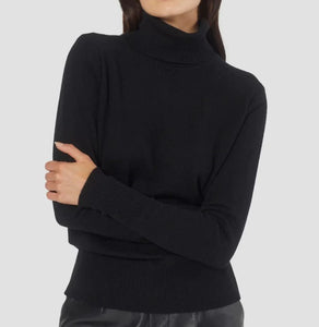 Equipment Womens Delafine Turtleneck Cashmere Long Sleeve Black Sweater XL