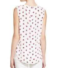 Load image into Gallery viewer, Equipment Top Womens Extra Small Sleeveless Silk Lyle Strawberry Print White Tank