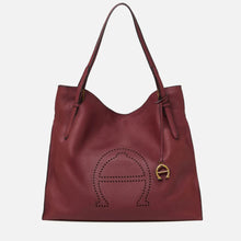 Load image into Gallery viewer, Etienne Aigner Stella Tote Womens Red Leather Medium Shoulder Bag