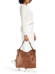 Etienne Aigner Stella Tote Womens Red Leather Medium Shoulder Bag