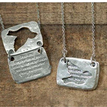 Load image into Gallery viewer, Foxy Originals Necklace Womens Silver Plated Pendant Bird Love Brave Handcrafted