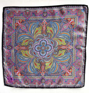 Liberty London Women’s Marlborough Silk Twill Paisley Print Square 17x17in Scarf