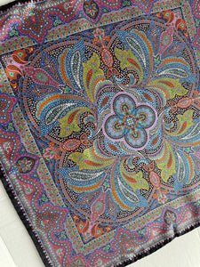 Liberty London Women’s Marlborough Silk Twill Paisley Print Square 17x17in Scarf