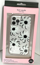 Load image into Gallery viewer, Kate Spade iPhone 12 &amp; 12PRO White/Black Daisy Glitter Clear Hardshell Case, NIB