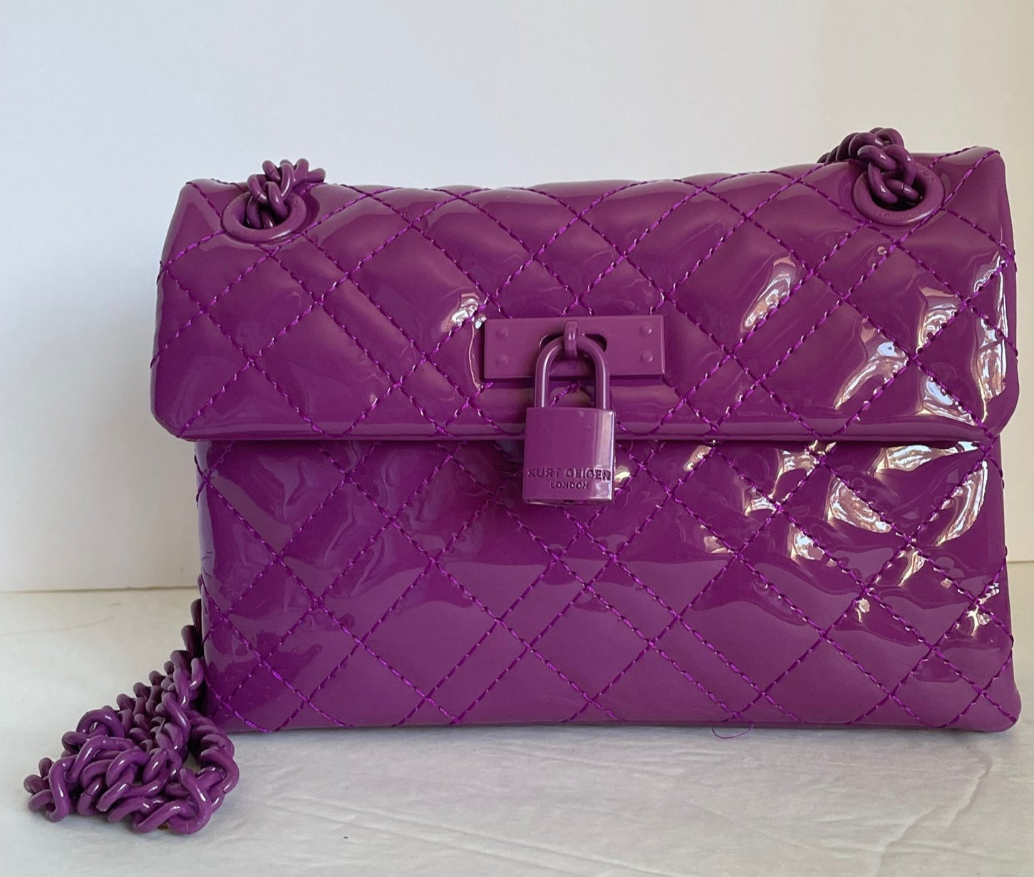 Purple Gucci Small Metallic Padlock Crossbody – Designer Revival