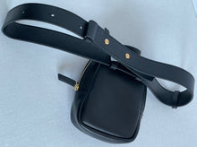 Load image into Gallery viewer, Want Les Essentiels Mini Luka Small Pouch Pack Black Leather Belt Bag, Unisex