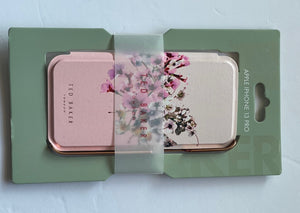 Ted Baker iPhone 13 PRO Case Pink Floral Mirror Folio Slim Protective 6.1 in
