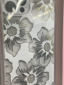 Kate Spade iPhone 12/12 Pro Case Magsafe Hollyhock Flower Protective Hard Shell 6.1"