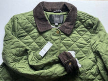 Load image into Gallery viewer, J Crew Women’s Barn Quilted Jacket w Corduroy Trim Zip/Snap Field Jacket